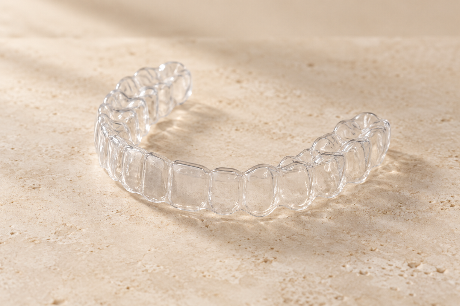 A transparent removable dental aligner